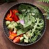 Фото к позиции меню Салат из свежих овощей с лаймовым соусом