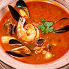 Фото к позиции меню Острый суп с морепродуктами в восточном стиле