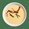 Фото к позиции меню Сырный суп с беконом и гренками