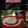 Фото к позиции меню MacCoffe Cappuccino Dolce vita с пакетиком какао