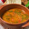Фото к позиции меню Овощной суп с фасолью и свежей зеленью