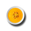 Фото к позиции меню Тыквенный крем-суп с сухариками