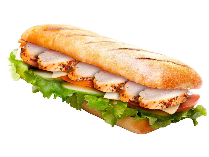 Сэндвич с курицей и сыром