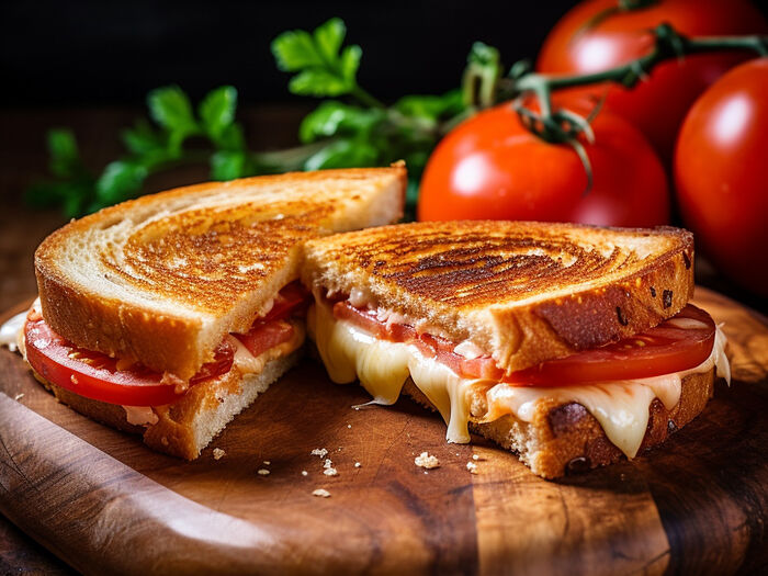 Sundried tomato and grilled cheese sarmie