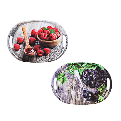 Vetta ягоды поднос овальный, пластик, 33х23,5х2,5см, 2 дизайна