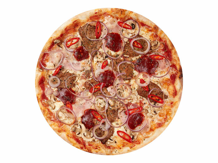 Пицца Охотничья 26 см с пышным краем