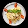 Фото к позиции меню Спагетти с куриным филе