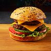 Фото к позиции меню Двойной чизбургер с телятиной
