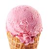 Фото к позиции меню Мороженое Нежная клубника со сливками и кусочками клубники