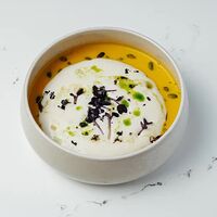 Тыквенный суп, соус из пармезана
