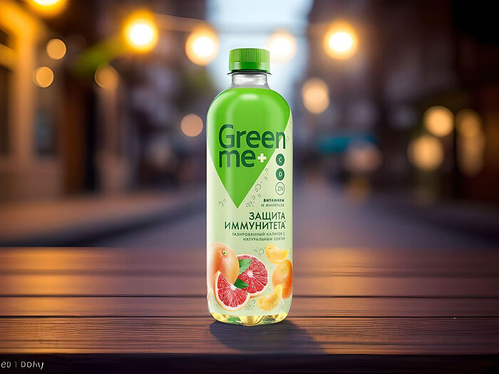 Газированный напиток GreenMe Plus Immunity Protect - цитрусовый вкус