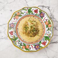 Хумус с артишоками и тапенадой из оливок