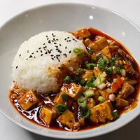 Ма-По тофу с рисом на пару