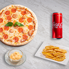 Фото к позиции меню Пицца Пепперини и кола и фри и сырн. соус