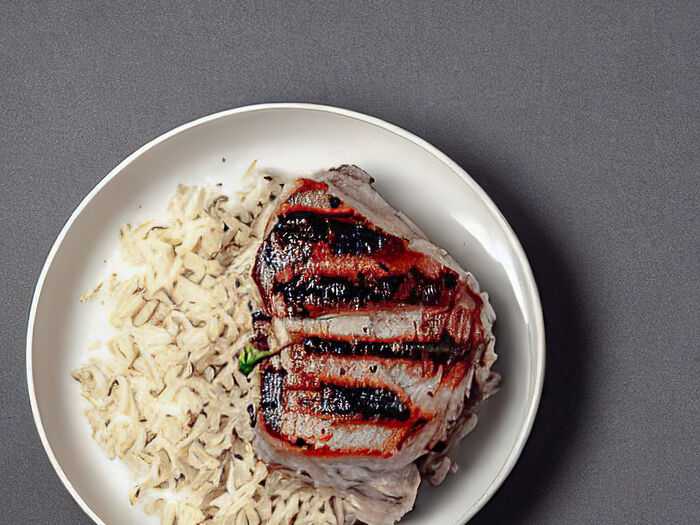 Rice with pork chops