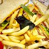 Фото к позиции меню Клаб-сэндвич Ветчина с фри и соусом