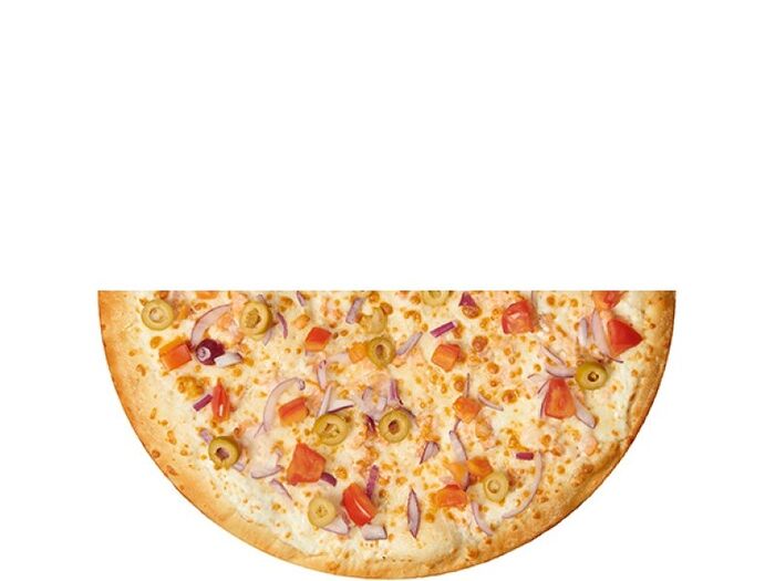 Пицца с сёмгой половинка