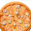 Фото к позиции меню Пицца с семгой и сливочным сыром