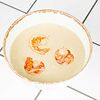 Фото к позиции меню Сырный суп с тигровыми креветками