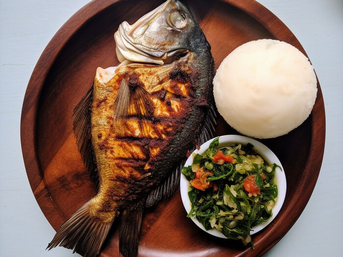 Nshima with fish