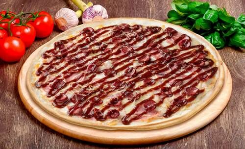 Пицца Мясная барбекю 40 см (тонкое тесто)