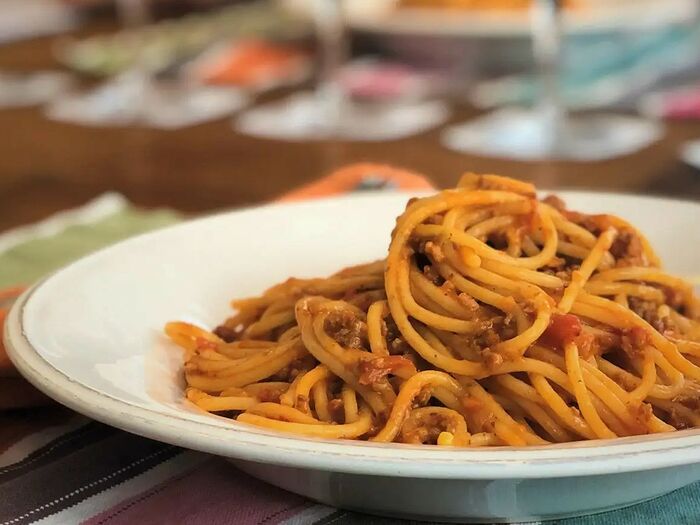 Spaghetti gésiers sautés