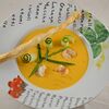 Фото к позиции меню Крем-суп сливочный с креветками