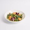 Фото к позиции меню Теплый салат с креветками и ореховым соусом
