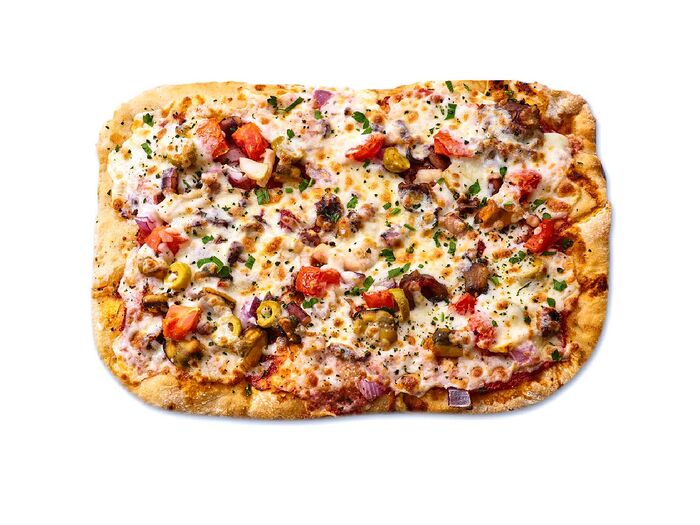 Пицца Неаполитана с морепродуктами на римском тесте