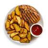 Фото к позиции меню Куриное филе с картофелем айдахо