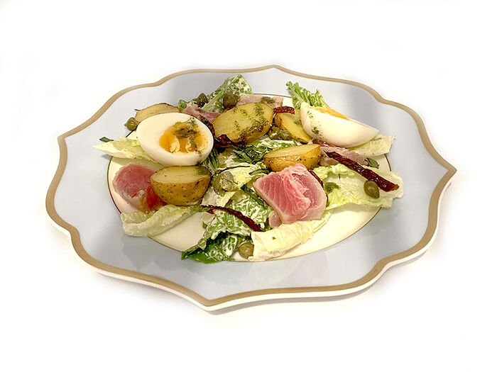 Салат с тунцом и бейби картофелем
