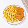 Фото к позиции меню Наггетсы из свежего лосося с картофелем фри