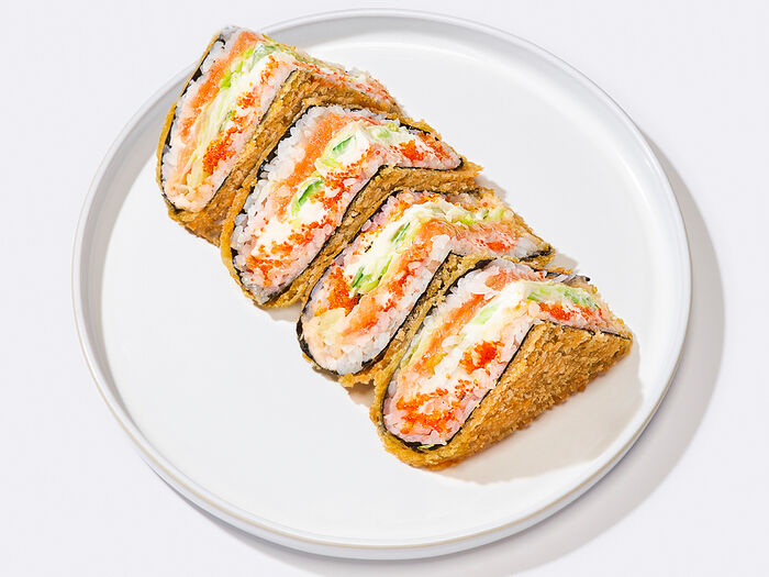 Рисовый сэндвич с лососем