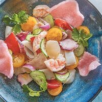 Салат из морепродуктов в стиле севиче