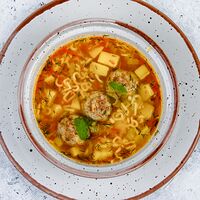Овощной суп с фрикадельками Азбука