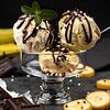 Фото к позиции меню Шарик мороженого Банан-шоколад