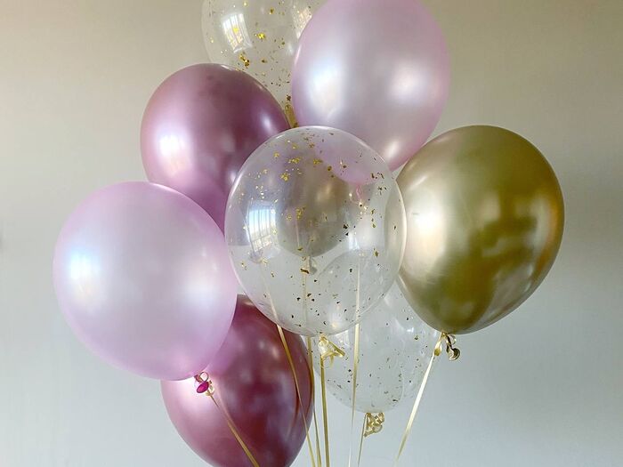 Воздушные шары розовое ассорти 10 шт
