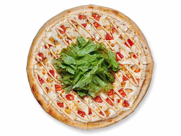 Пицца Цезарь на толстом тесте