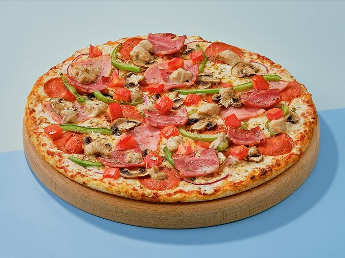 Супер-пицца на тонком тесте 30 см