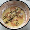Фото к позиции меню Кукурузный крем-суп с креветками