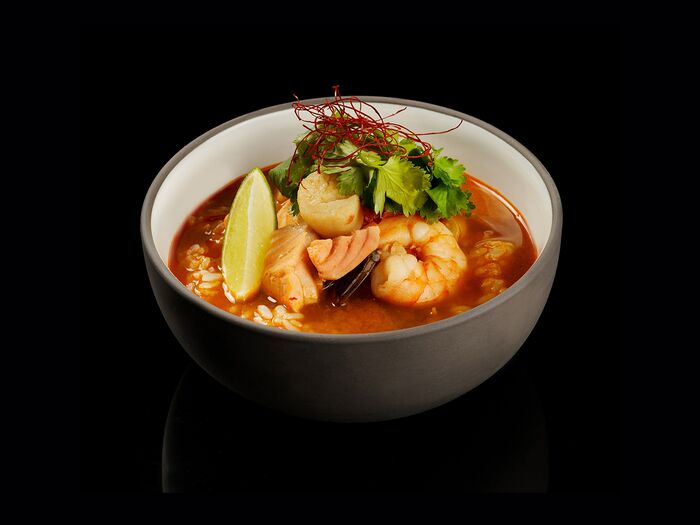 Сингапурский суп с морепродуктами