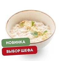 Рисовая каша с арахисовой халвой на кокосовой основе