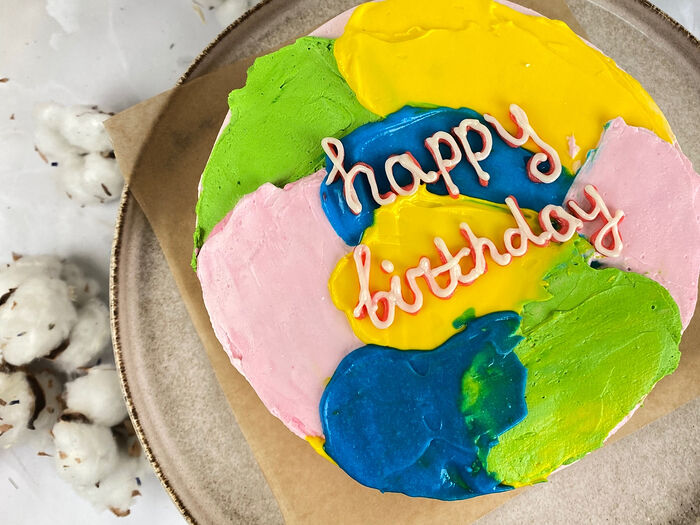 Бенто-торт Happy birthday Акварель