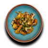 Фото к позиции меню Картофель жаренный с грибами и луком