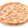 Фото к позиции меню Пицца с лососем и филадельфией