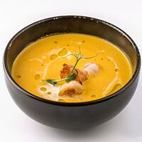 Суп-крем из тыквы с креветками