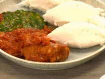 Nshima with chicken stew