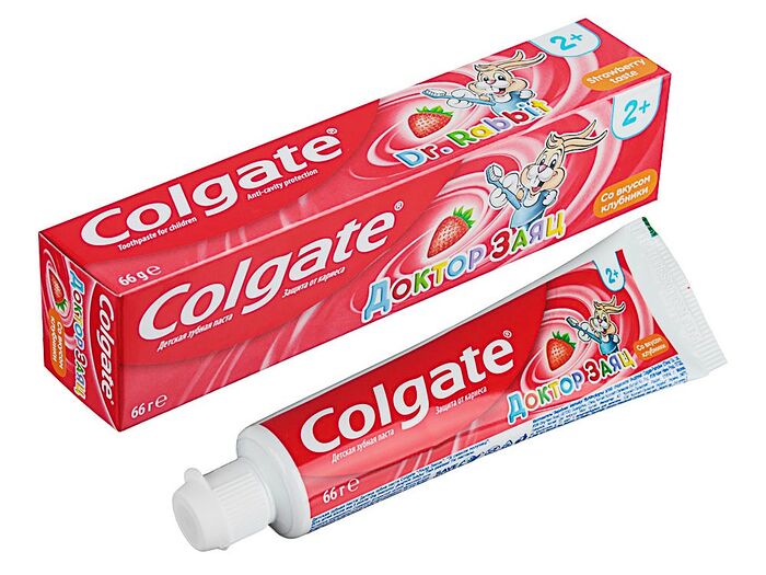 Зубная паста клубника Доктор Заяц Colgate 50мл