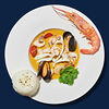 Фото к позиции меню Суп Том Ям с креветкой, морепродуктамии рисом