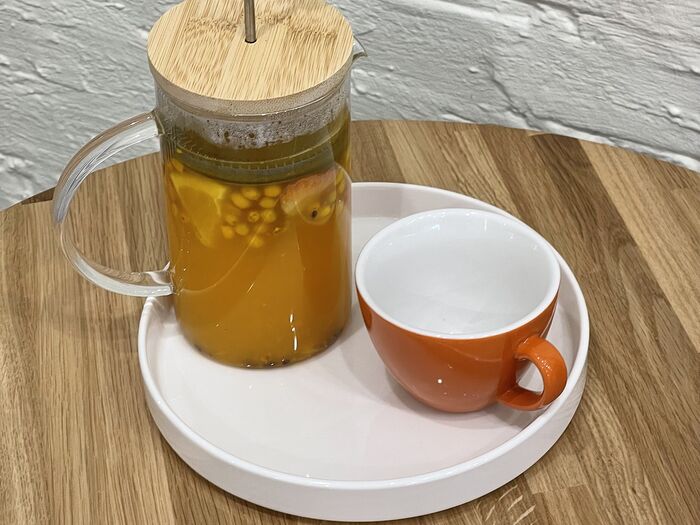 Чай Облепиха с клубникой